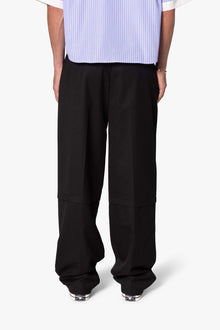 Brushed Twill Layered Pants | Black
