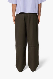 Brushed Twill Layered Pants | Olive