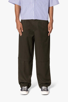 Brushed Twill Layered Pants | Olive