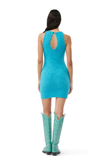 Brushed Alpaca Mini Dress | Blue Curacao