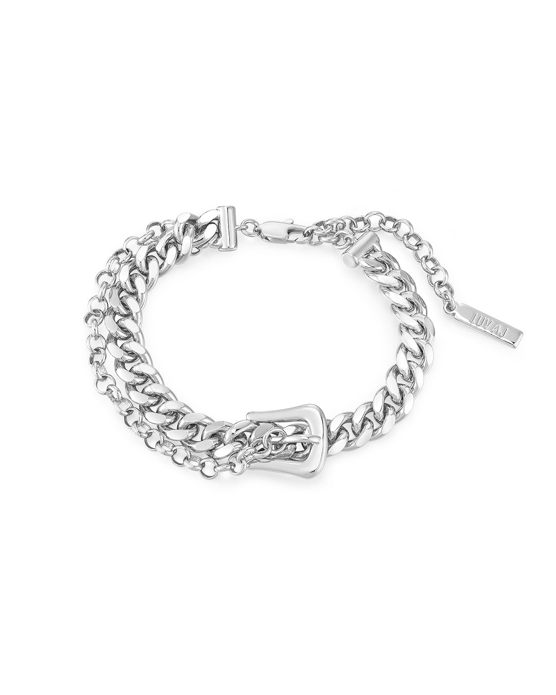 Woven Buckle Anklet - Silver | Plated Silver