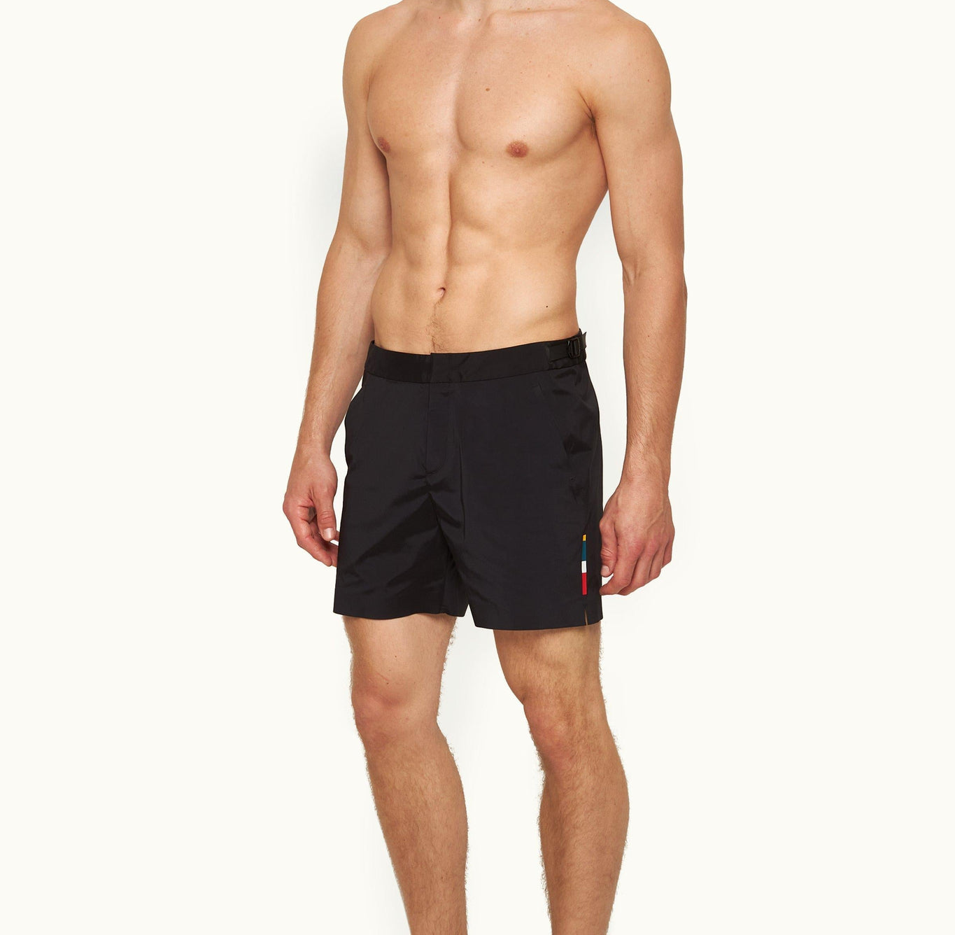 Bulldog Bonded Bonded Panel Mid-Length Swim Shorts | Black