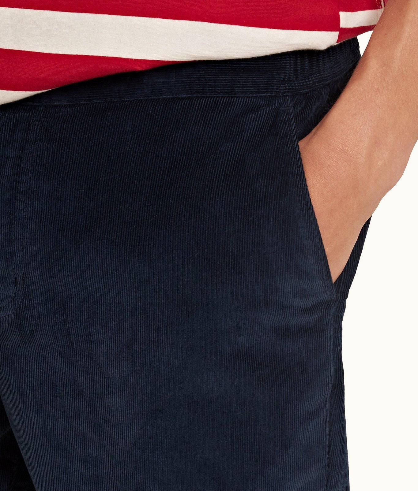 Bulldog Corduroy Corduroy Drawcord Mid-Length Shorts | Midnight Navy