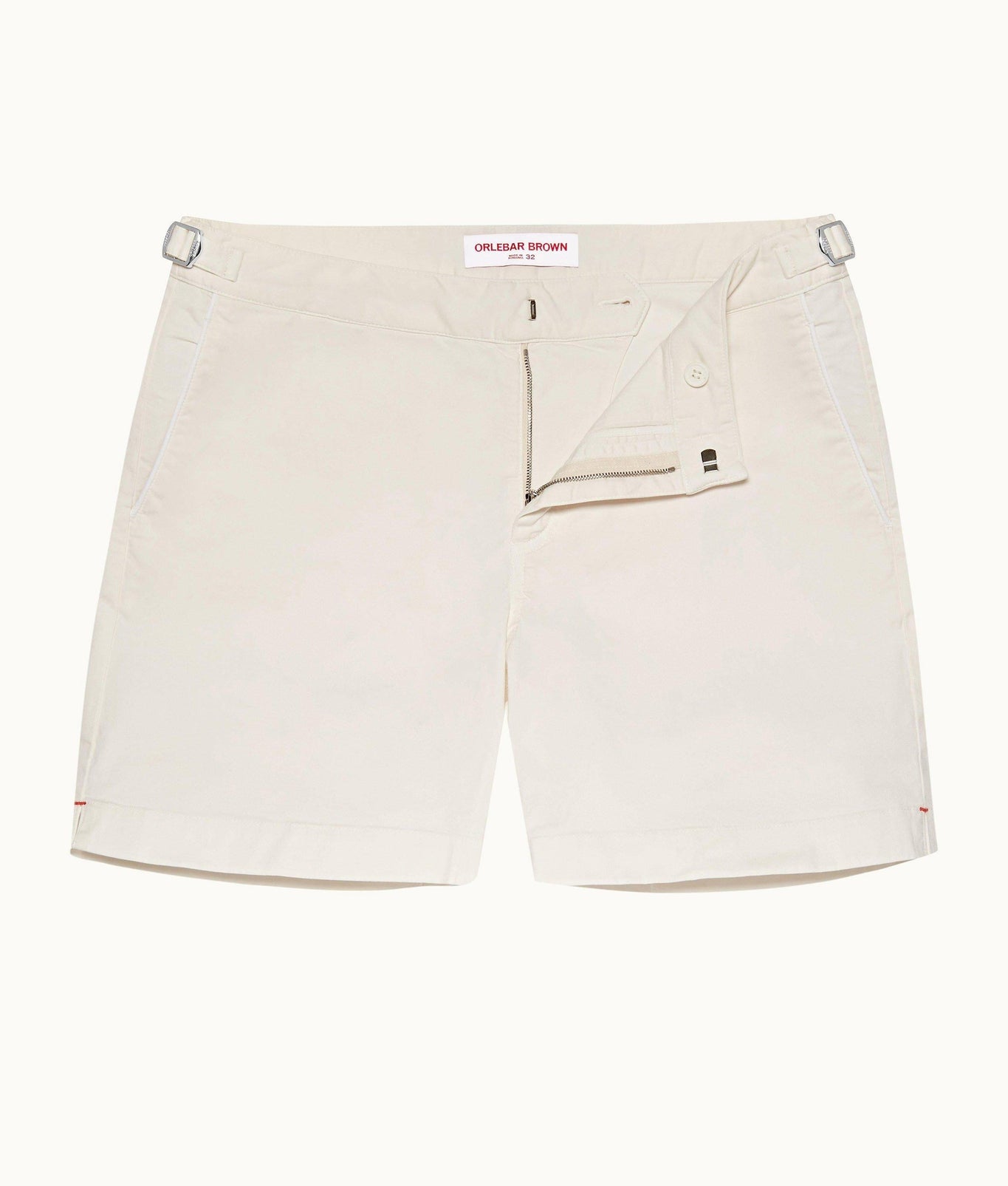 Bulldog Cotton Twill Mid-Length Cotton Twill Shorts | White Sand