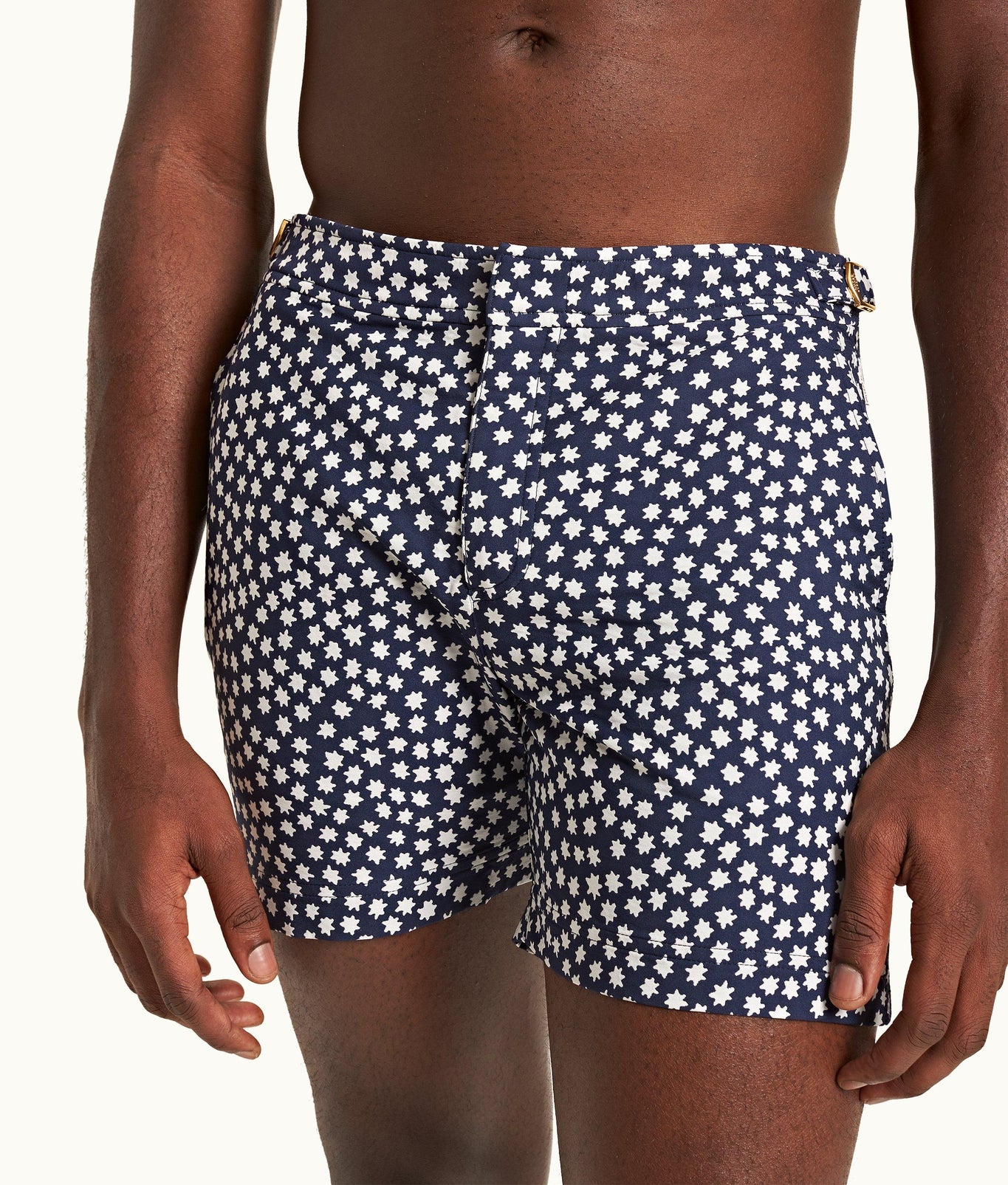 Bulldog Jacquard Star Jacquard Mid-Length Swim Shorts | Night Iris