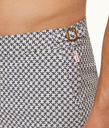 Bulldog Seglas Jacquard Mid-Length Swim Shorts | Cloud/Night Iris