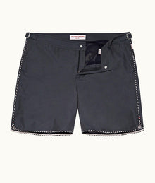 Bulldog Stripe Piping Mid-Length Swim Shorts | Ink