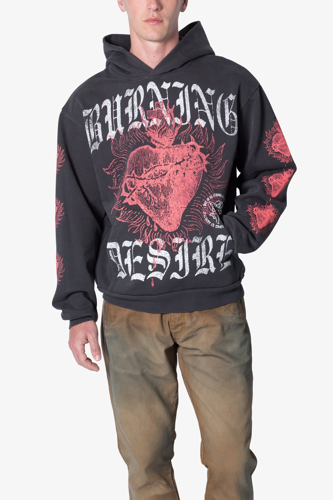 Burning Desire Hoodie | Washed Black