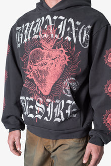 Burning Desire Hoodie | Washed Black