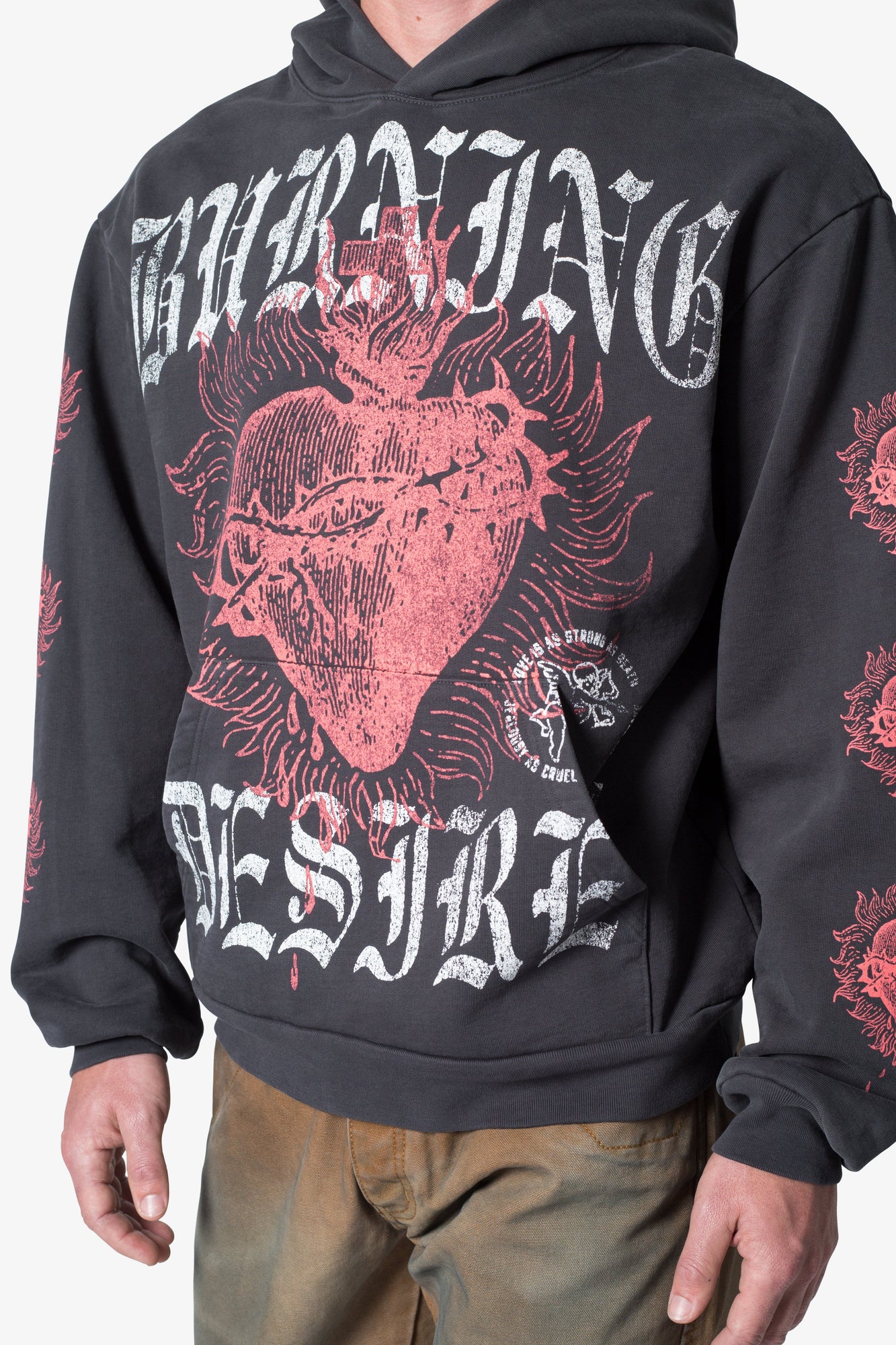 Burning Desire Hoodie | Washed Black
