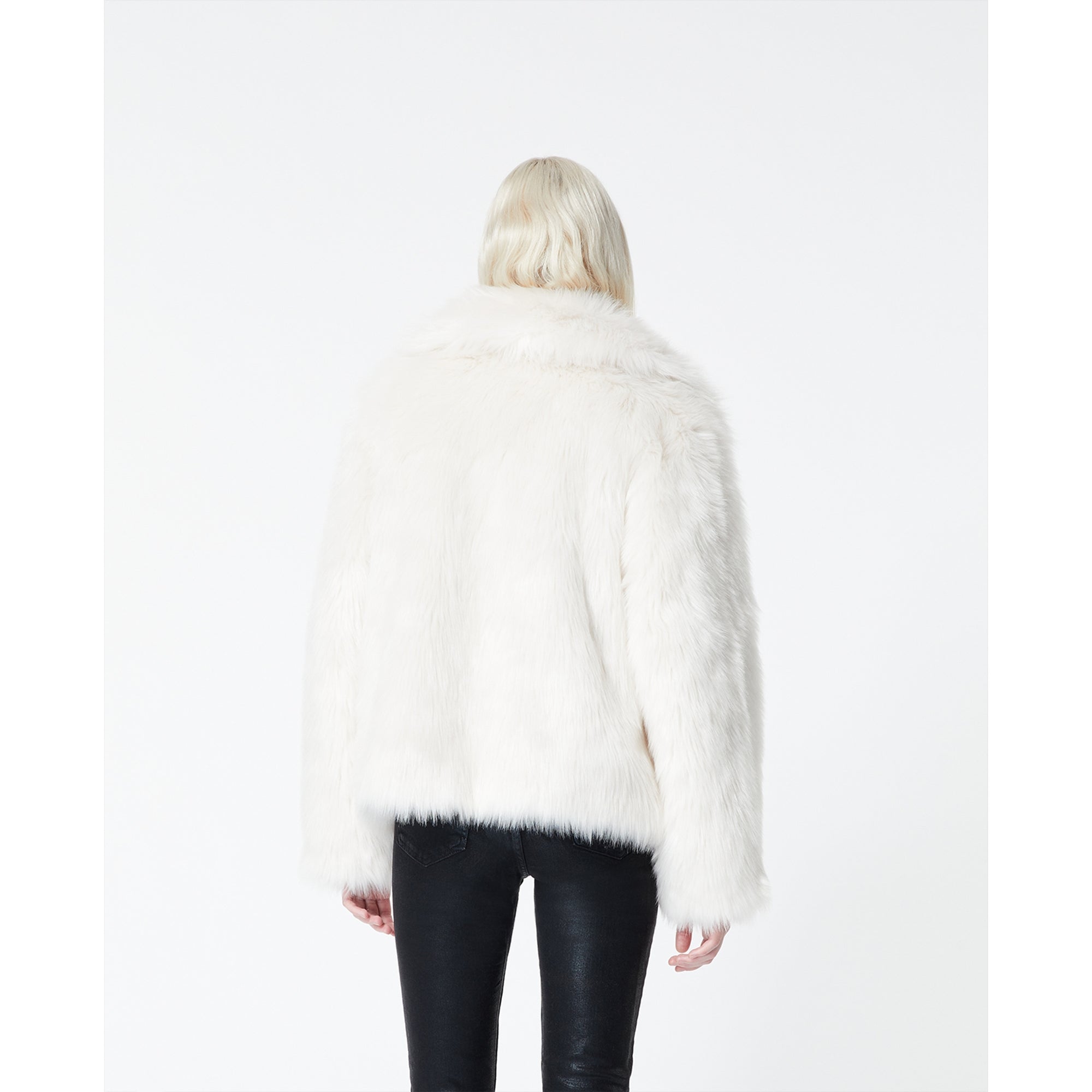 Buttoned Faux Fur Coat | Women | Ecru