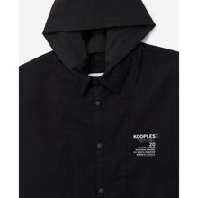 Buttoned Hooded Cotton Shirt | Men | Black