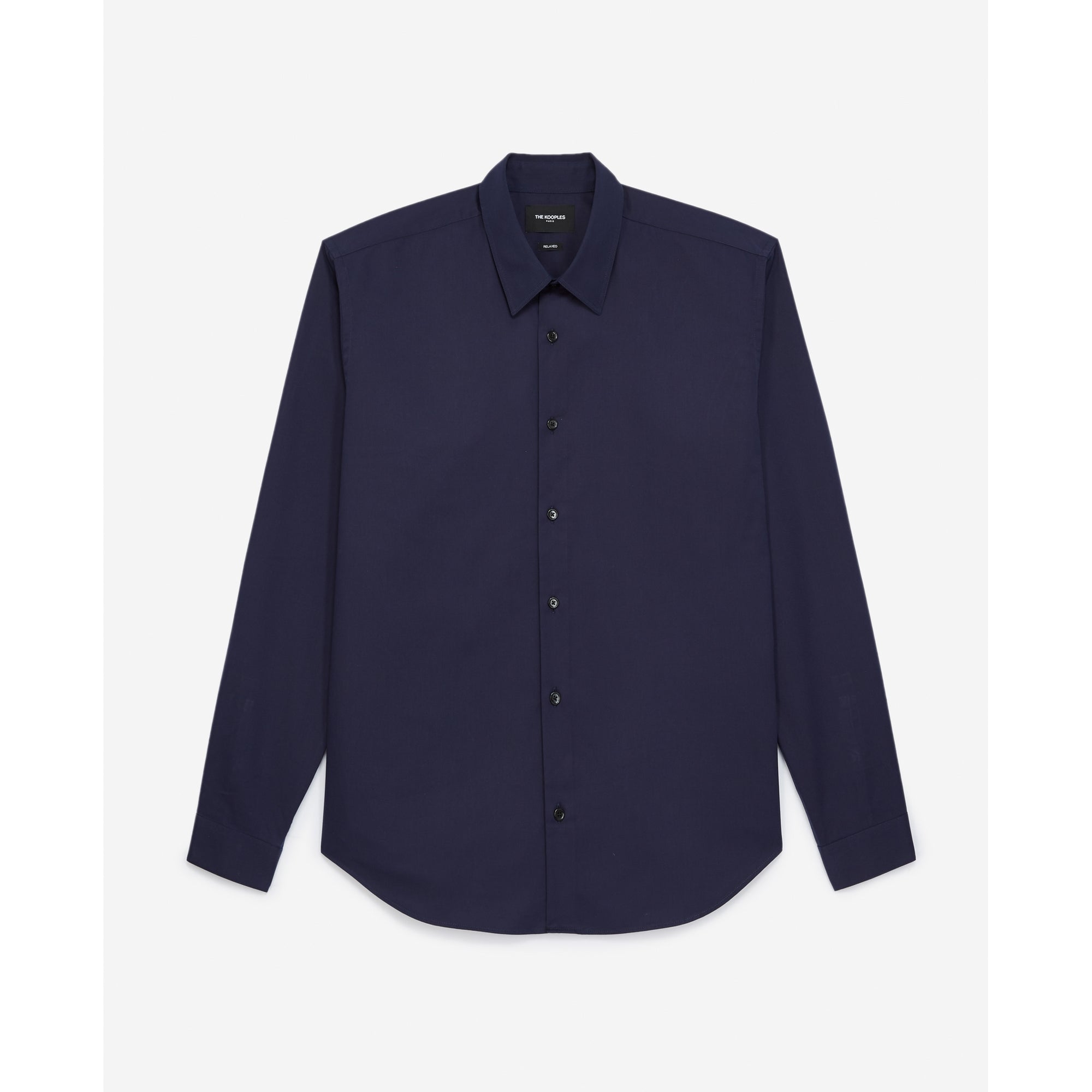 Buttoned Shirt In Cotton | Men | Navy Blue