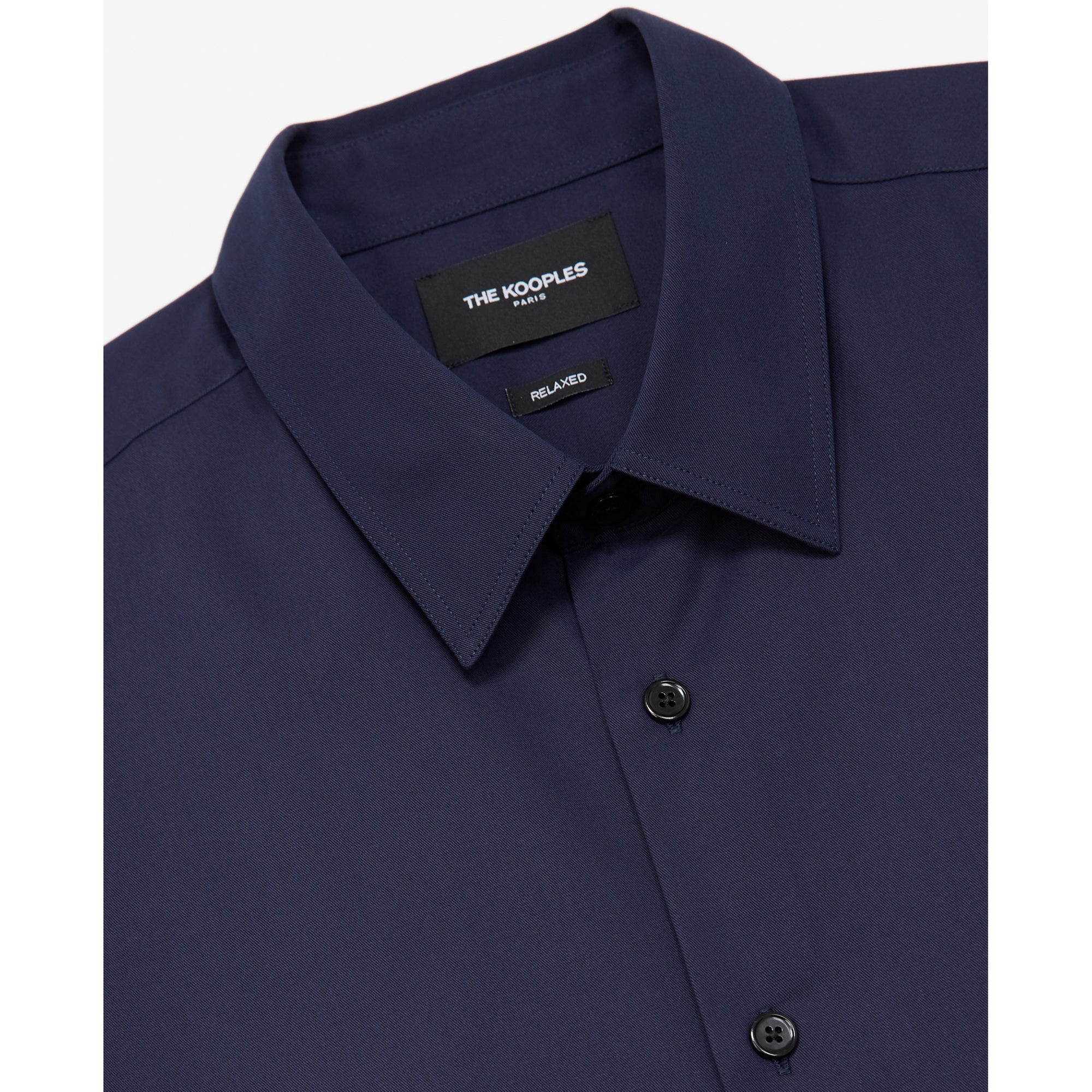 Buttoned Shirt In Cotton | Men | Navy Blue