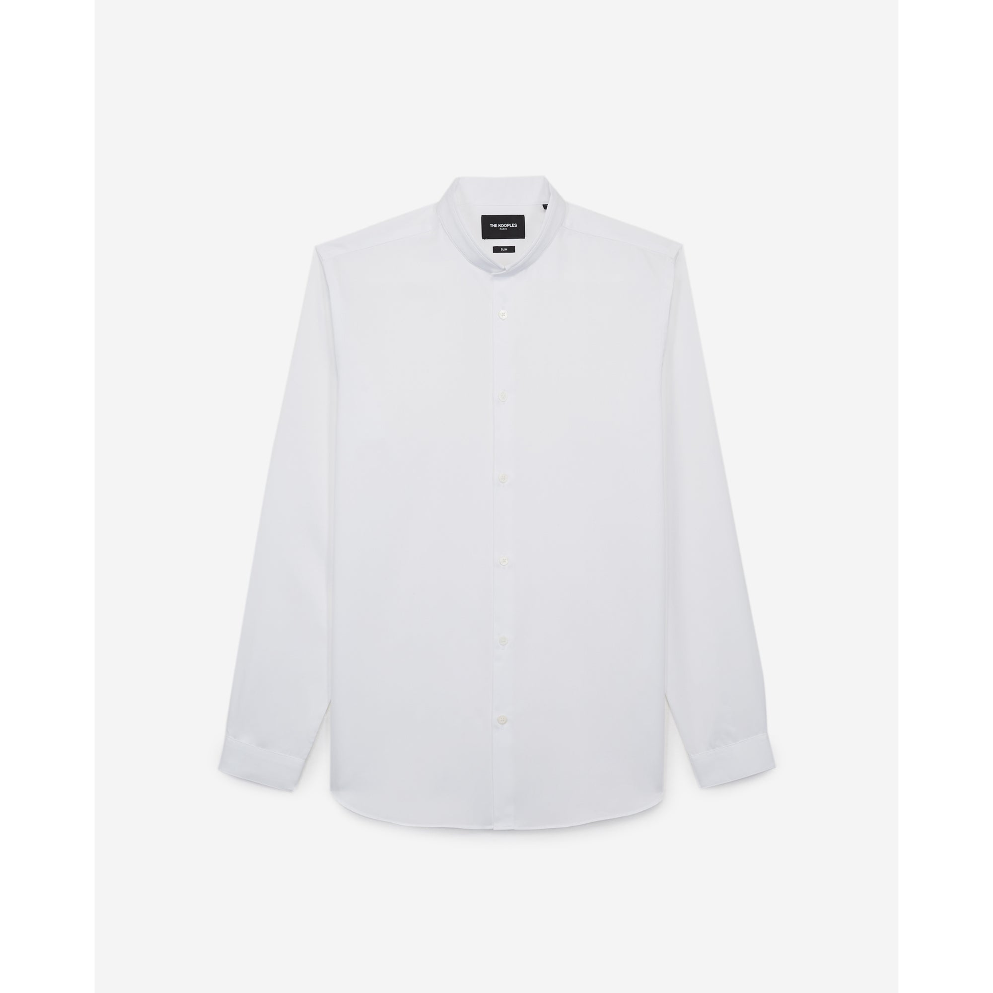 Buttoned Shirt With Officer Collar | Men | White