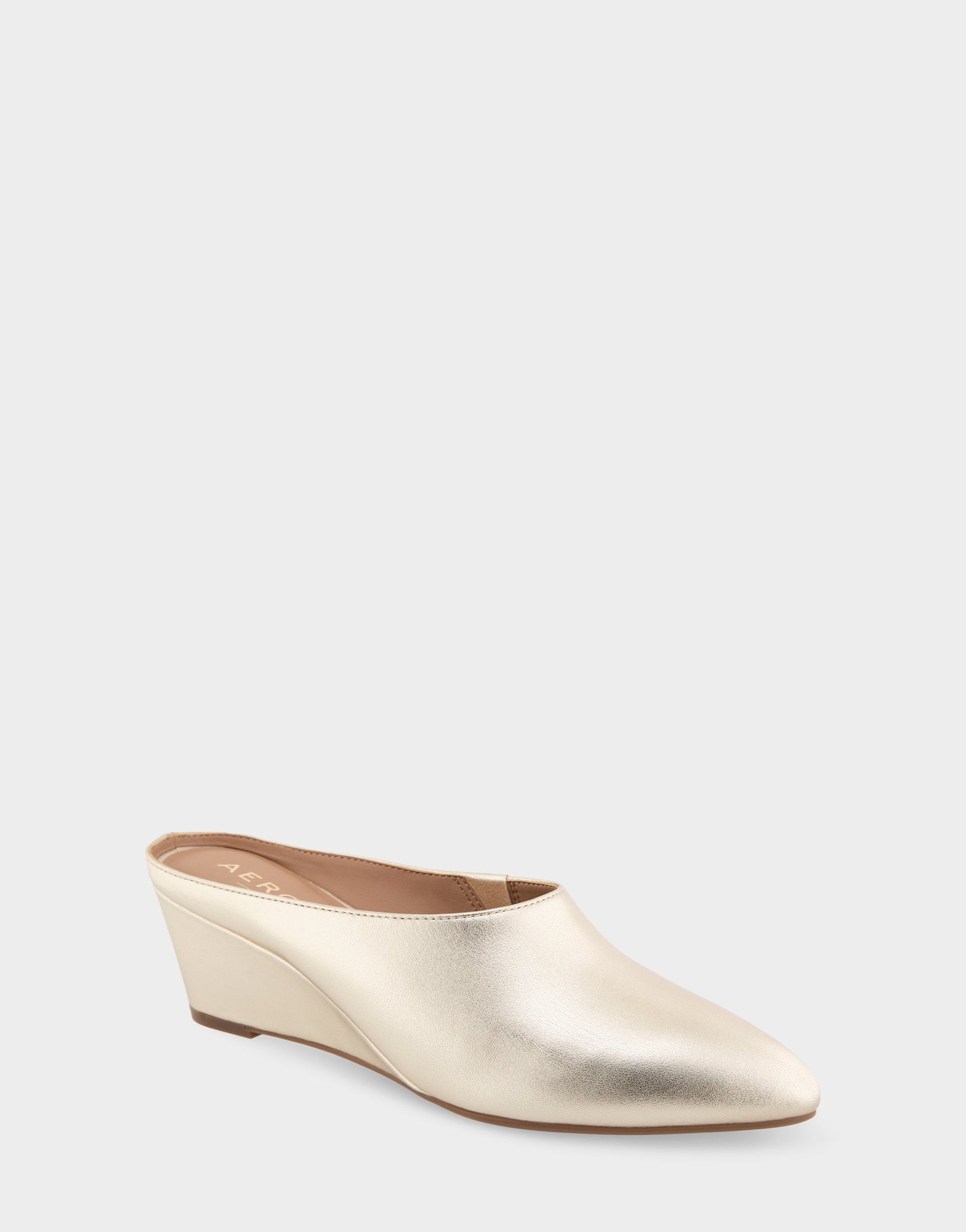 Camia Mule | Gold Metallic Leather