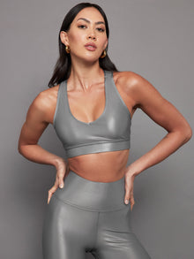 Action Bra 2.0 in Takara Shine | Steel Grey