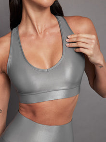 Action Bra 2.0 in Takara Shine | Steel Grey