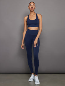 T Back Bra in Diamond Compression | Navy Blazer