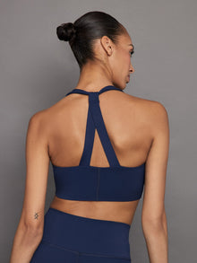T Back Bra in Diamond Compression | Navy Blazer