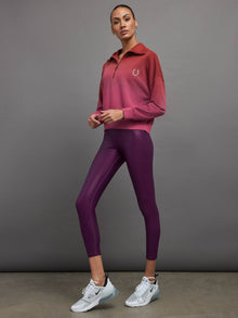 Carbon38 | Ombre French Terry Half Zip // Horseshoe | Merlot To Magenta Haze