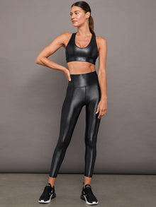 High Rise Full-Length Legging in Takara Shine | Black