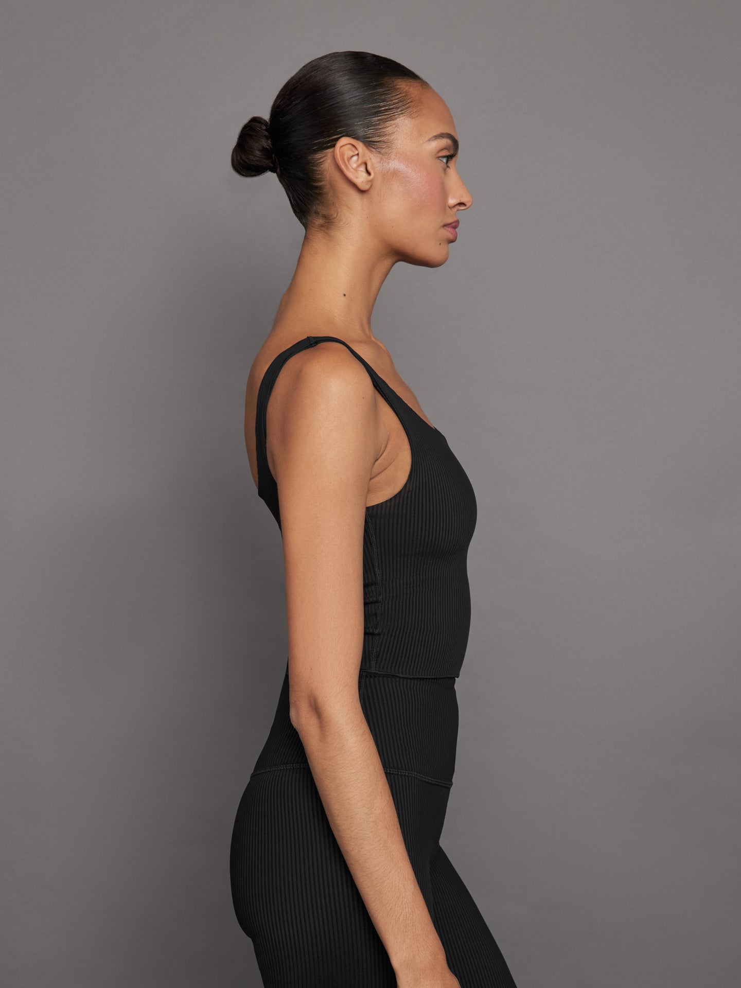 Ribbed Tank | Black