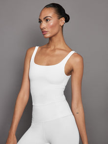 Carbon38 | Ribbed Tank | White