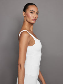 Ribbed Tank | White