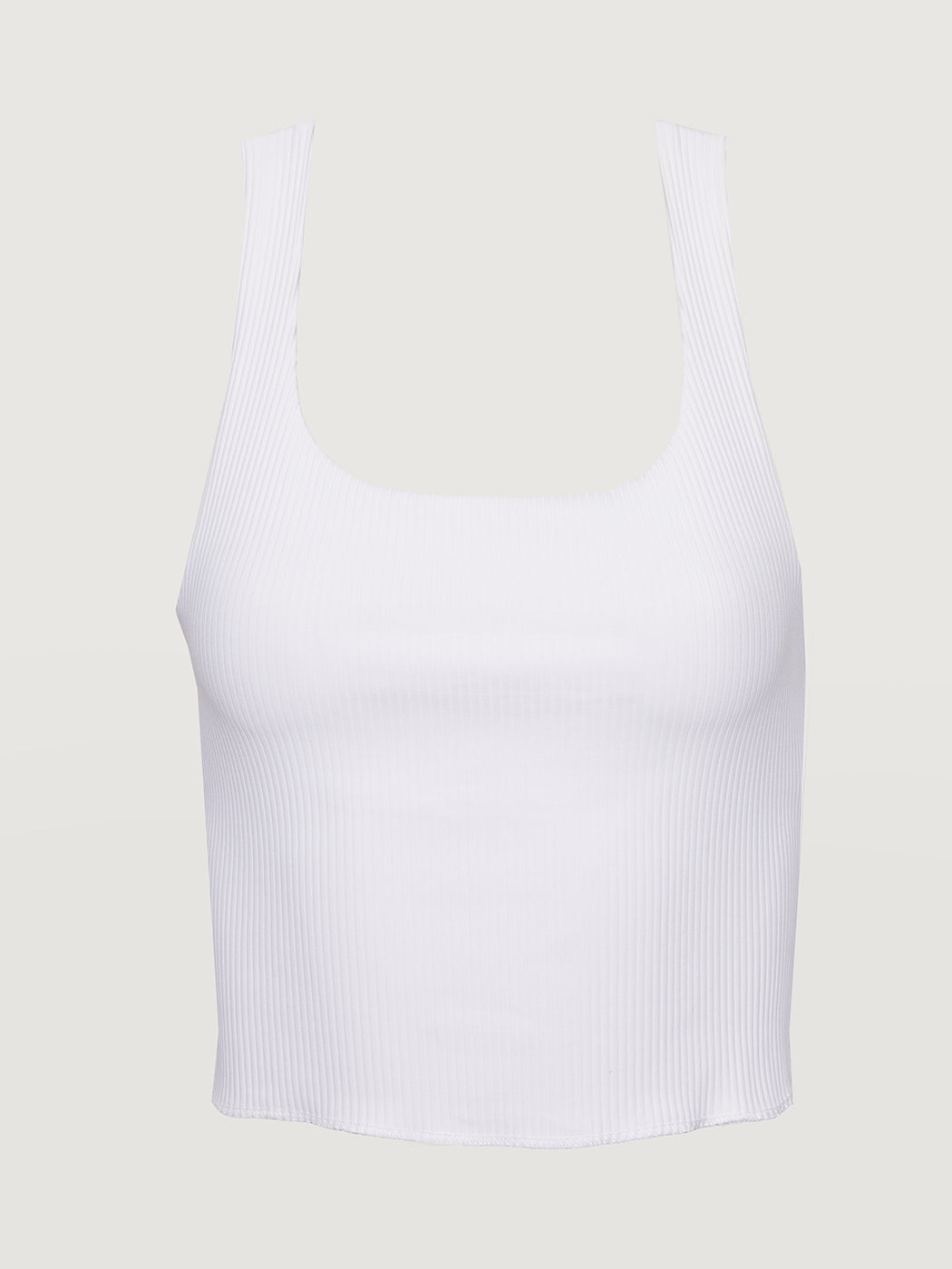 Ribbed Tank | White