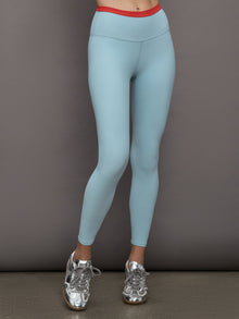 Contrast Waistband Legging in Melt | Sky Blue/ Bittersweet