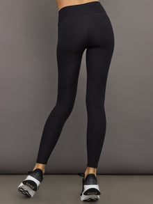 High Rise Legging in Ribbed Melt | Black
