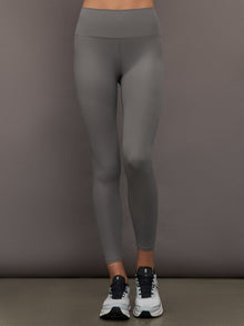High Rise Legging in Ribbed Melt | Steel Grey
