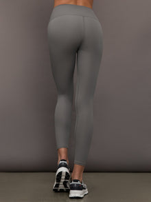 High Rise Legging in Ribbed Melt | Steel Grey