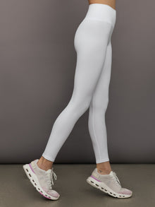 High Rise Legging in Ribbed Melt | White