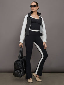 Colorblock Split Bootcut Legging in Melt | Black/Cloud Dancer