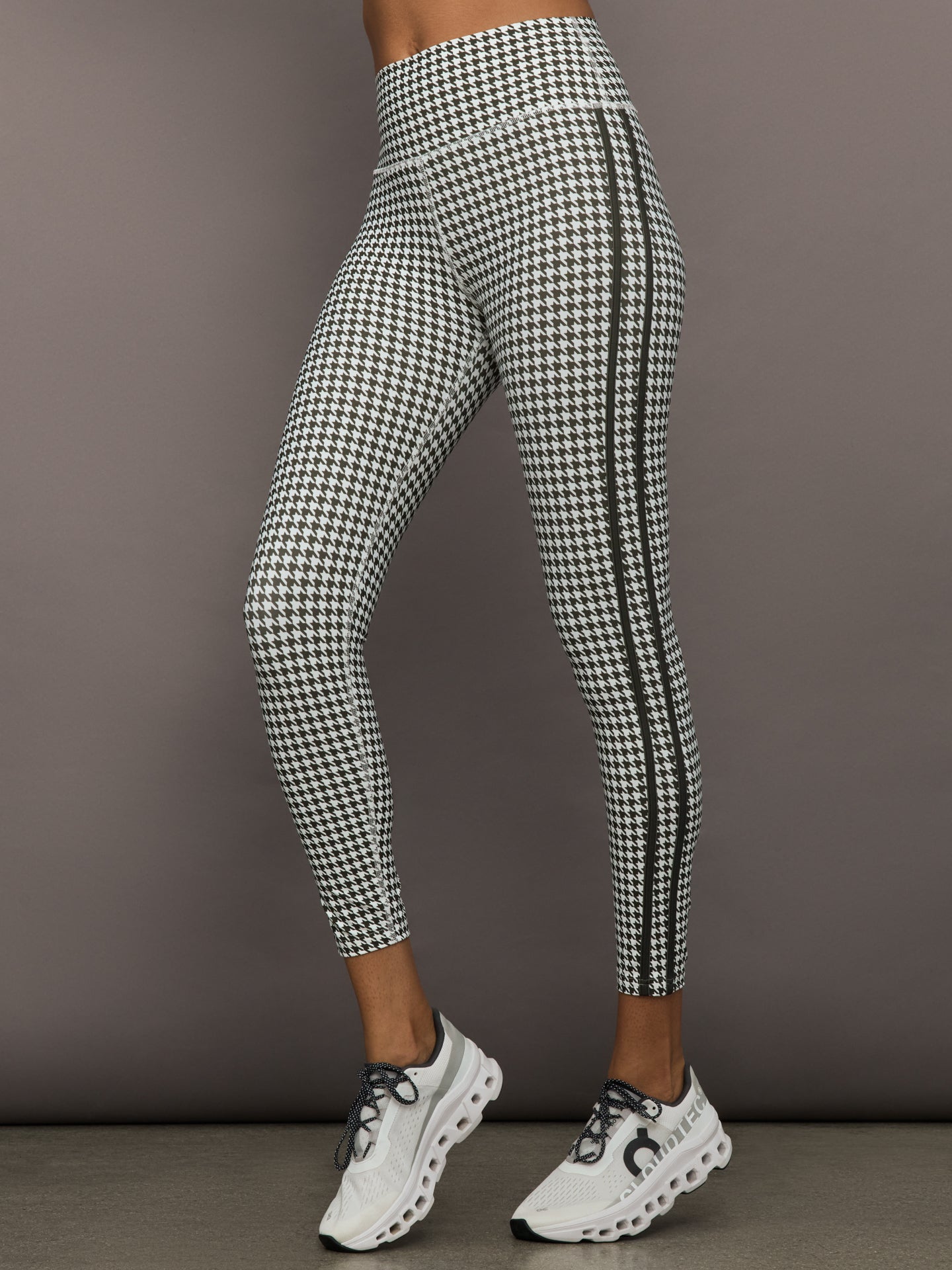 Houndstooth Legging | Ivory / Faded Black