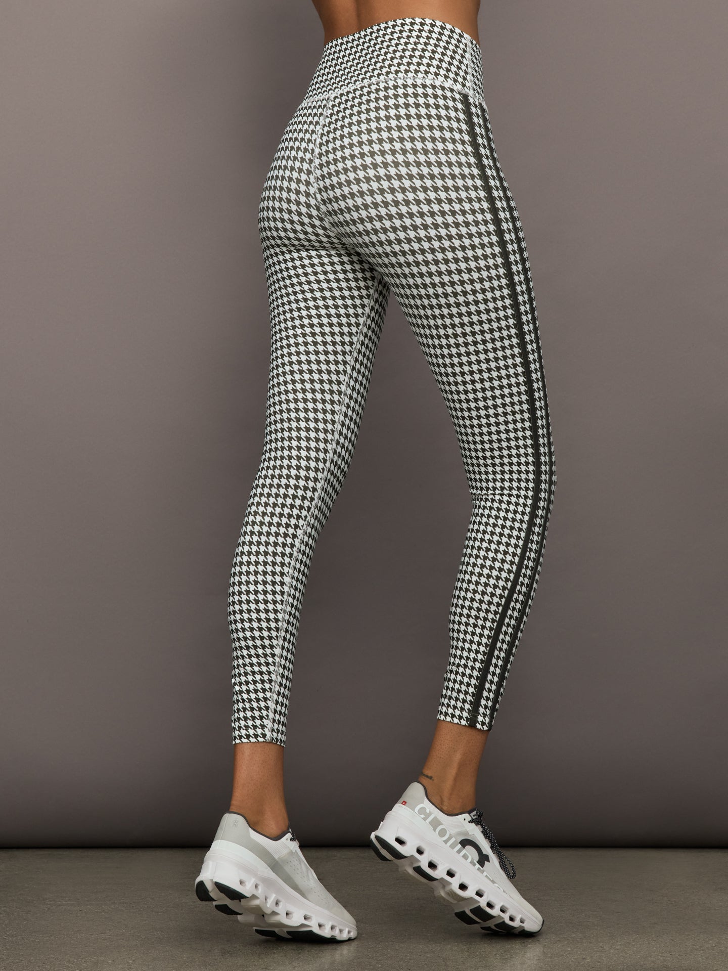 Houndstooth Legging | Ivory / Faded Black