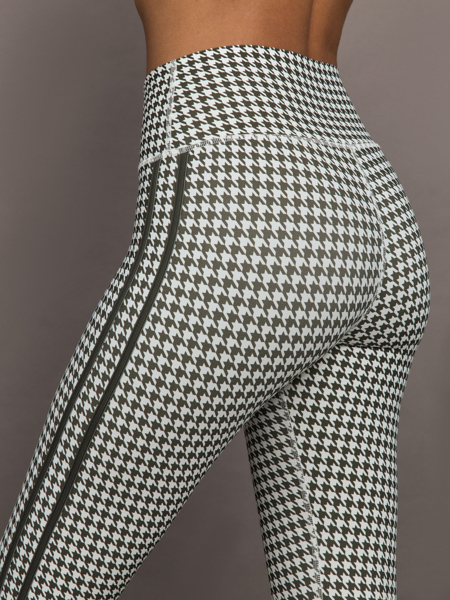 Houndstooth Legging | Ivory / Faded Black
