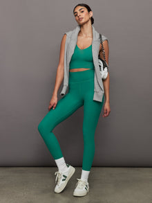 Carbon38 | High Rise Legging In Melt | Malachite