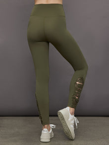 Crochet Legging in Melt | Olive