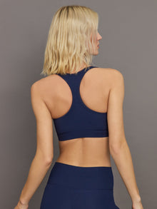 Racerback Bra in Ribbed Melt | True Navy
