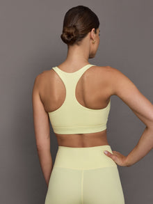 Racerback Bra in Ribbed Melt | Pastel Yellow