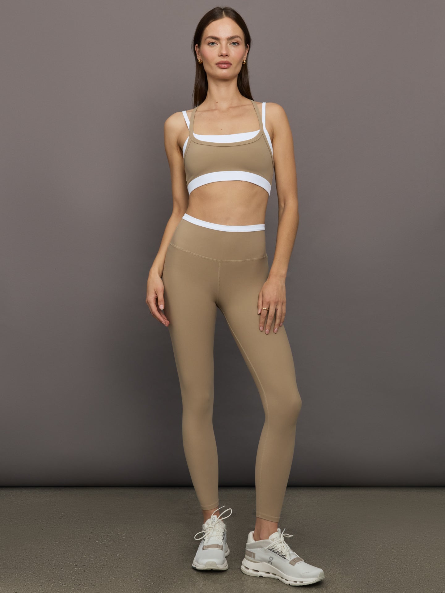 Double Layered Contrast Bra in Melt | Chinchilla / White