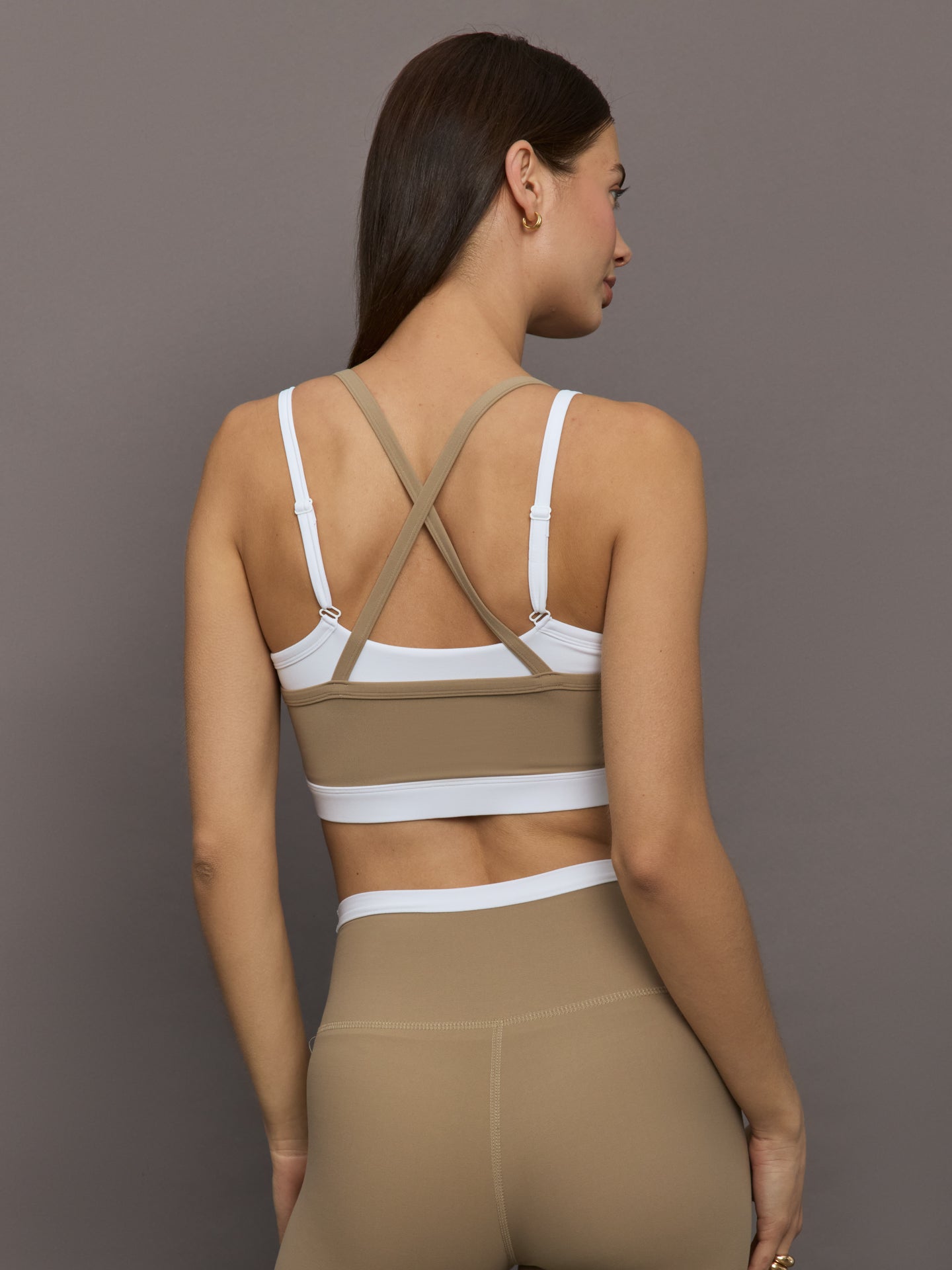 Double Layered Contrast Bra in Melt | Chinchilla / White