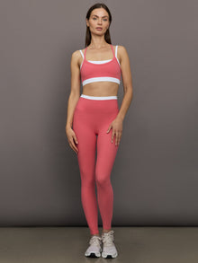 Double Layered Contrast Bra in Melt | Rosewood / White