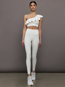 High Rise Full-Length Legging in Diamond Compression | Cloud Dancer