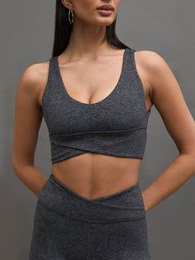 Carbon38 | Melange Bra | Dark Heather Grey