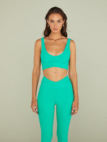 Wrap Sports bra in Melt | Green