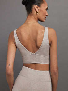 Carbon38 | Wrap Bra In Heather Melt | Heather Oatmeal